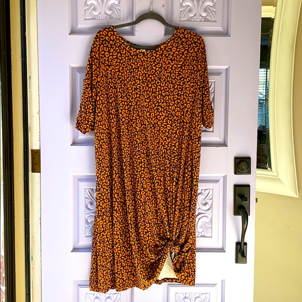 Old Navy orange and navy dress